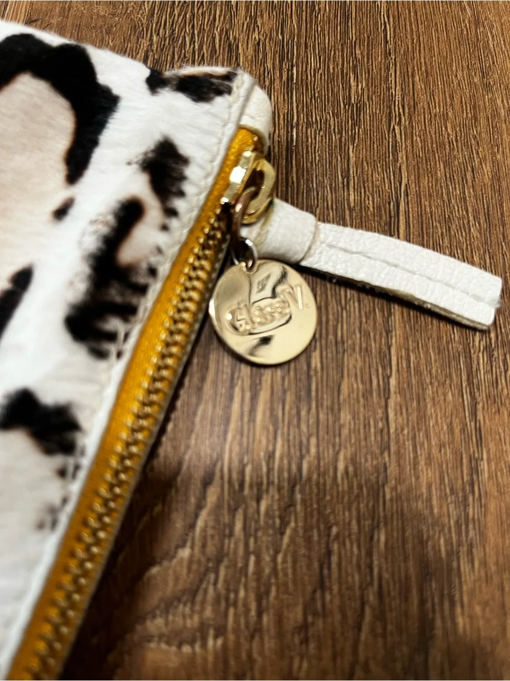 Clare V Snow Cat Hair in Foldover Clutch